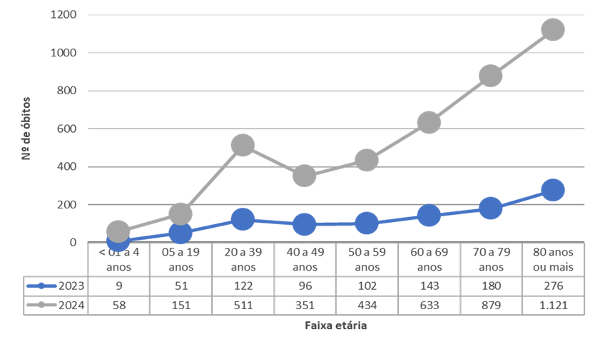 Perfil clínico e complicações em pacientes graves de dengue no Brasil entre 2012-2024